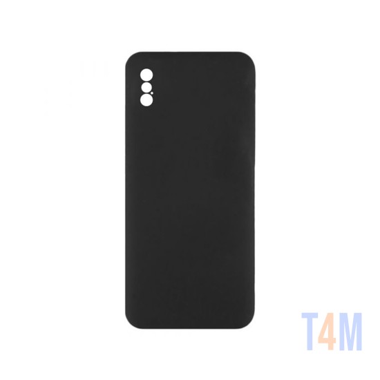 Capa de Silicone com Moldura de Câmera para Apple iPhone Xs Max Preto